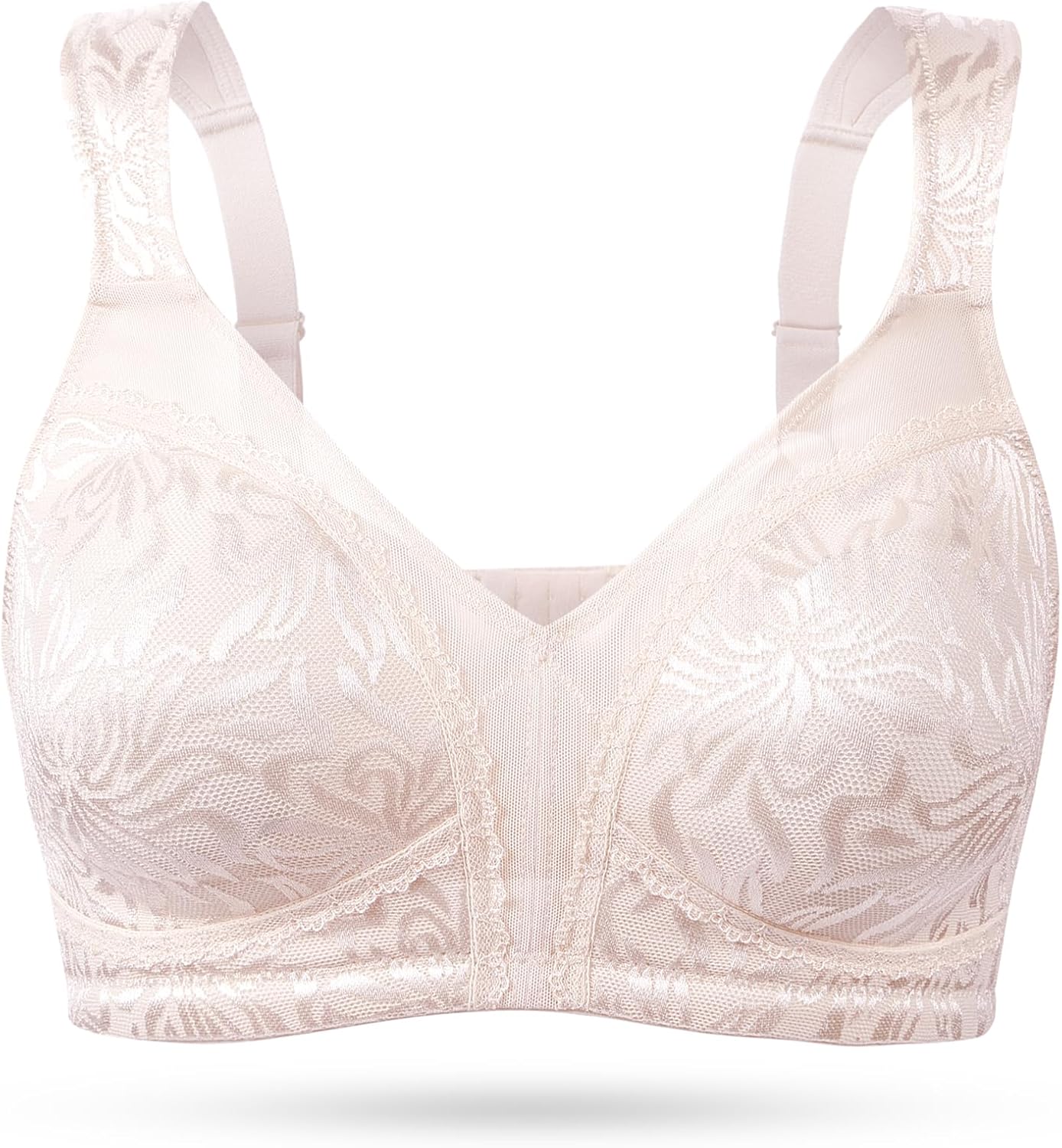 Wingslove Women's Full Coverage Comfort Minimizer Wire-Free Bra