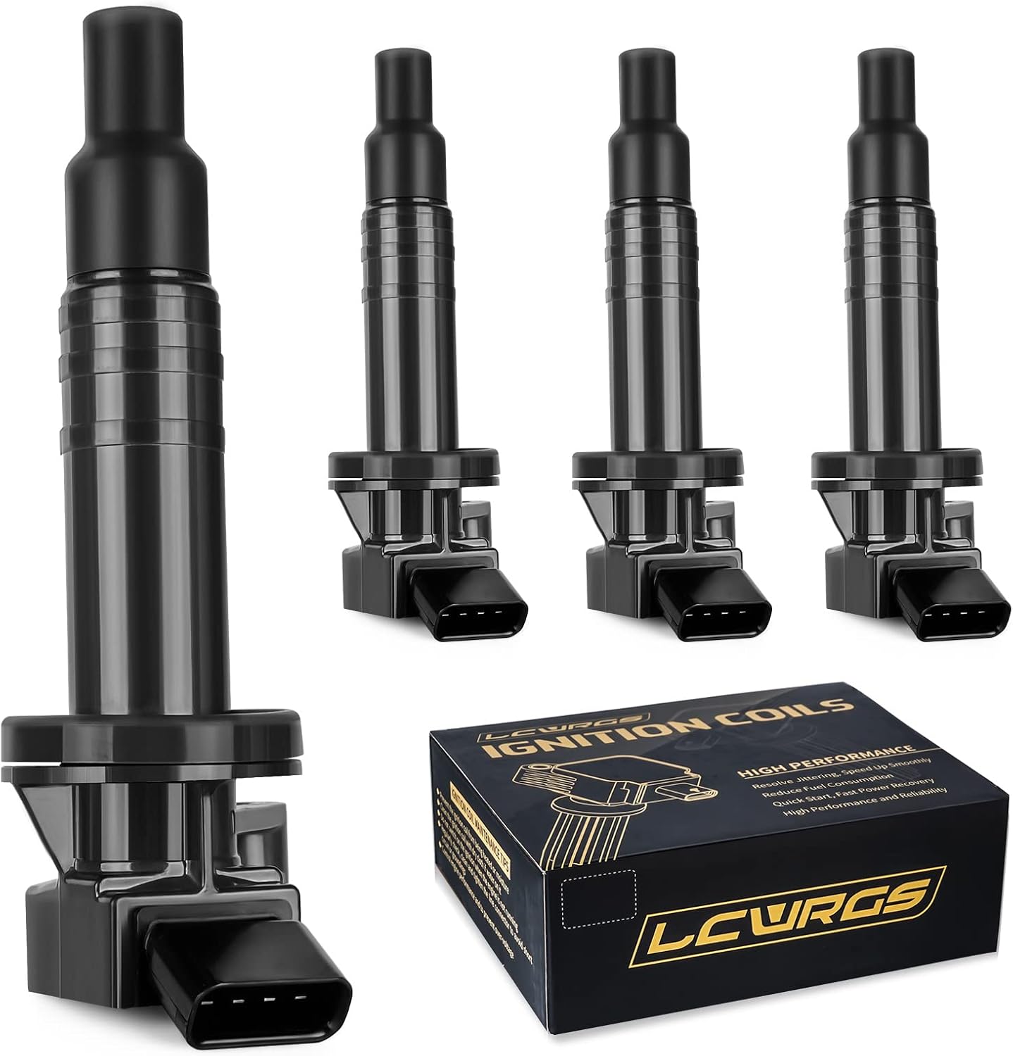 Set of 4 Ignition Coil Packs for Toyota Corolla and More