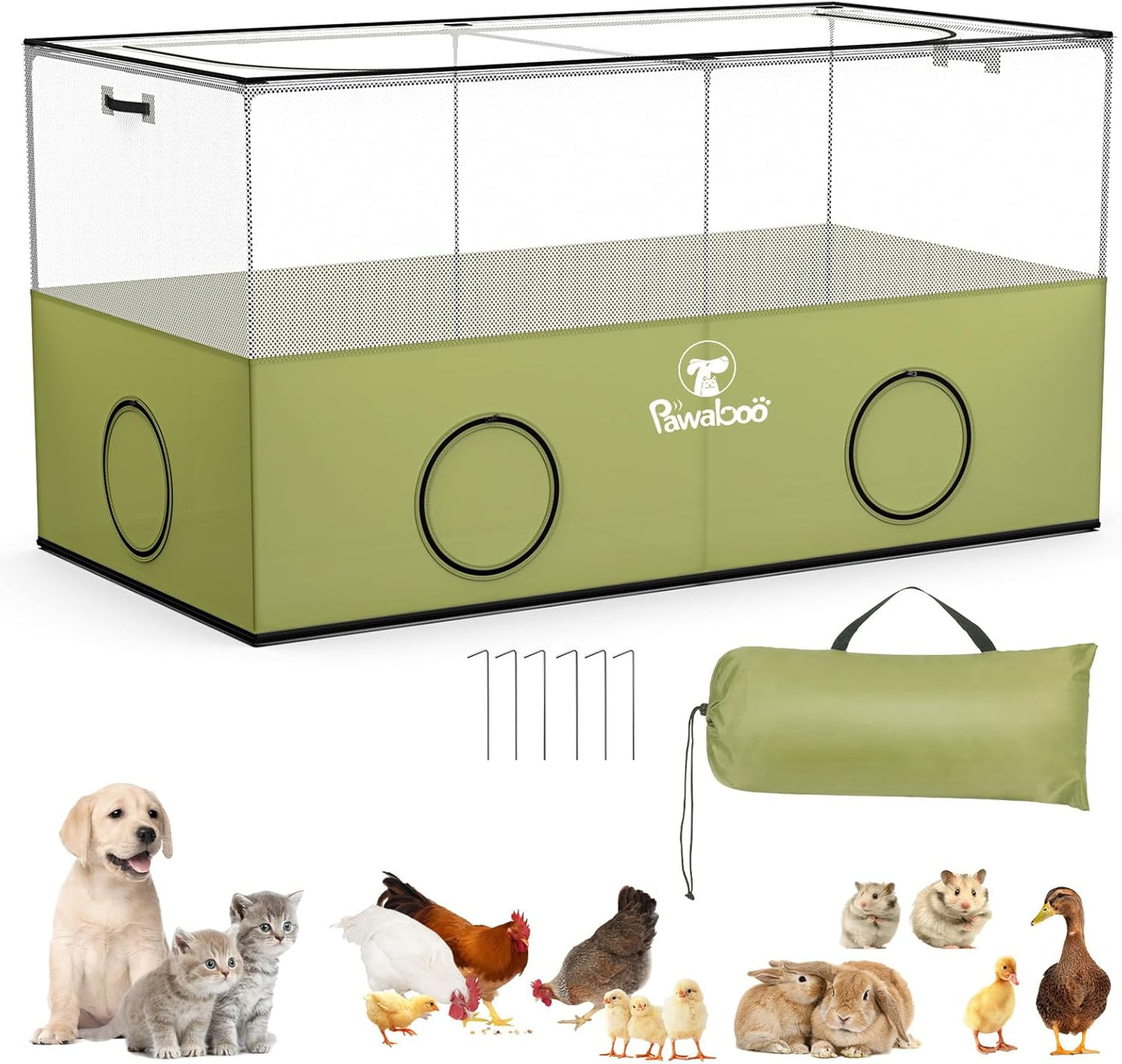 Pawaboo Small Animal Playpen for Indoor and Outdoor Use
