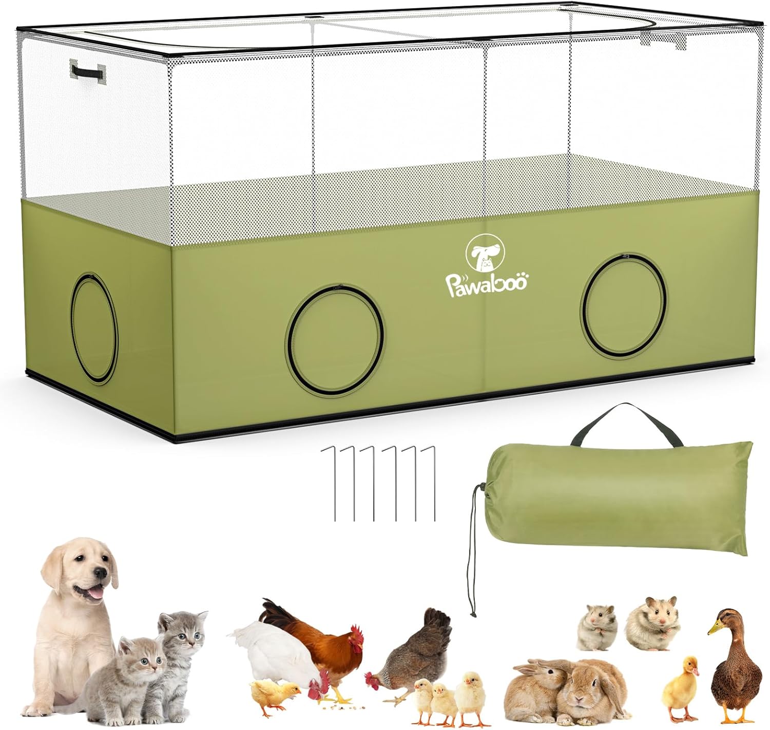 Pawaboo Small Animal Playpen for Indoor and Outdoor Use