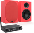 Studio-Grade Red Speaker Set | Hi-Fi Sound for Vinyl & TV