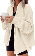 AUTOMET Fall Outfits for Women 2025 Waffle Knit Button Down Shirt
