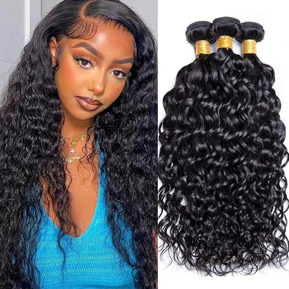 Water Wave Bundles Human Hair 16 18 20 Inch Deep Wave Quality