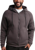 Spyder Mens Sherpa Fur Hoodie - Lightweight Waffle Knit Full Zip