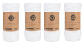 Organic Cotton White Swaddle Blankets - Soft 4 Piece Set