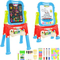 Kids Art Easel Adjustable Double-Sided Whiteboard & Chalkboard