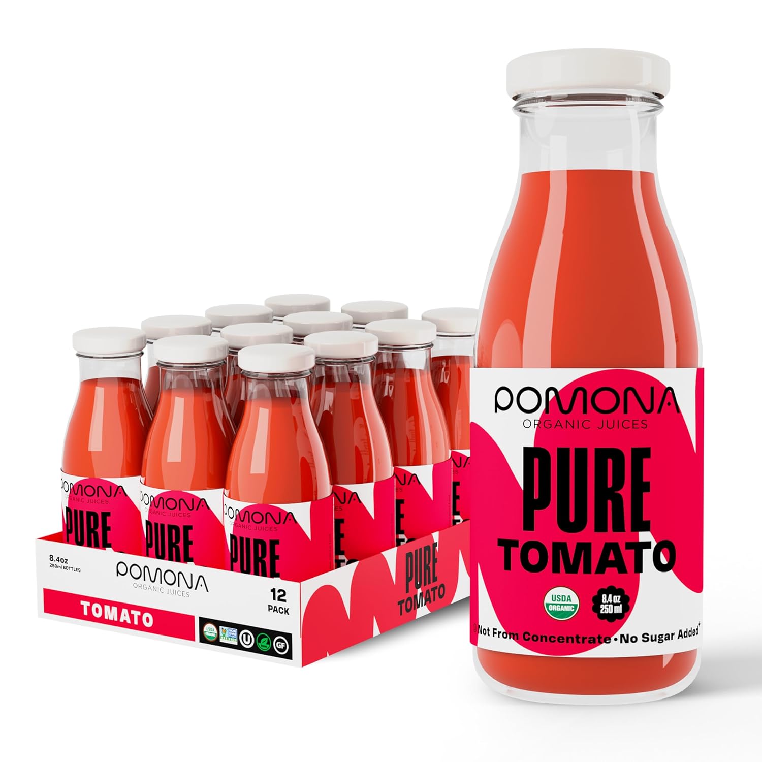 Pomona Organic Juices Pure Tomato Juice - Cold Pressed Goodness