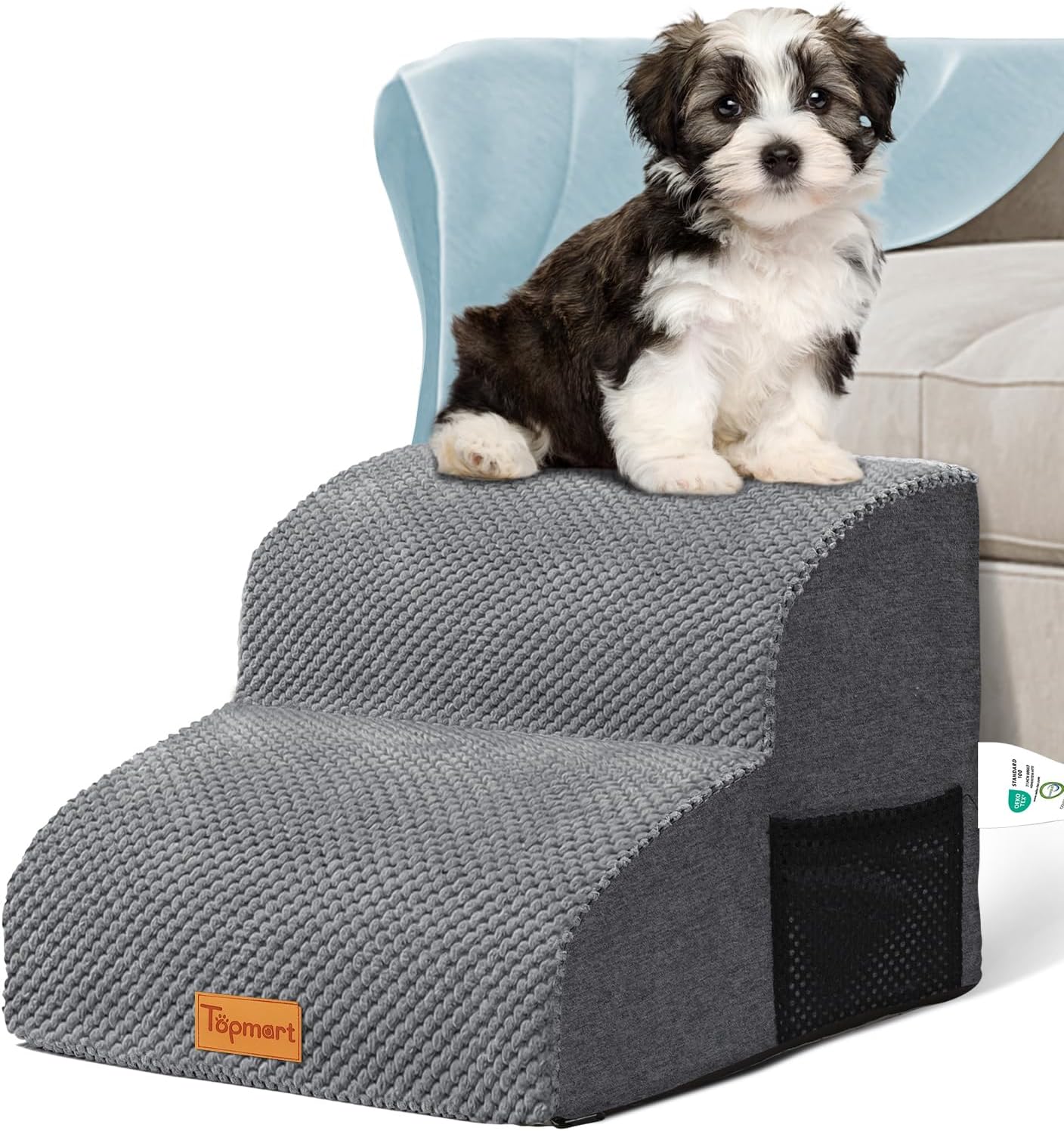 Topmart High Density Foam Pet Steps for Older Cats and Dogs