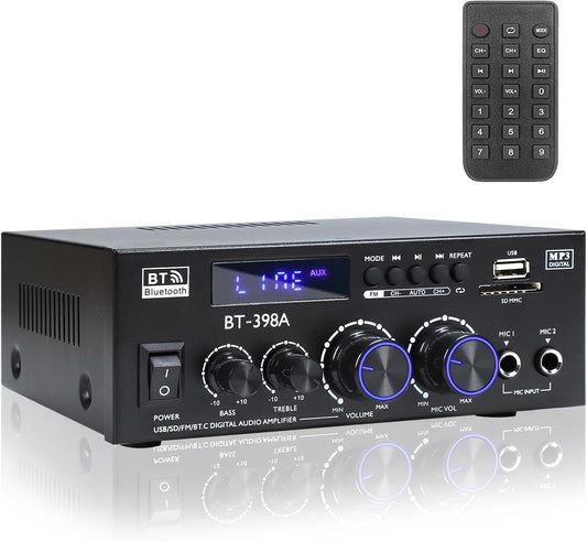 BT-398A Stereo Audio Amplifier for Home Audio Systems