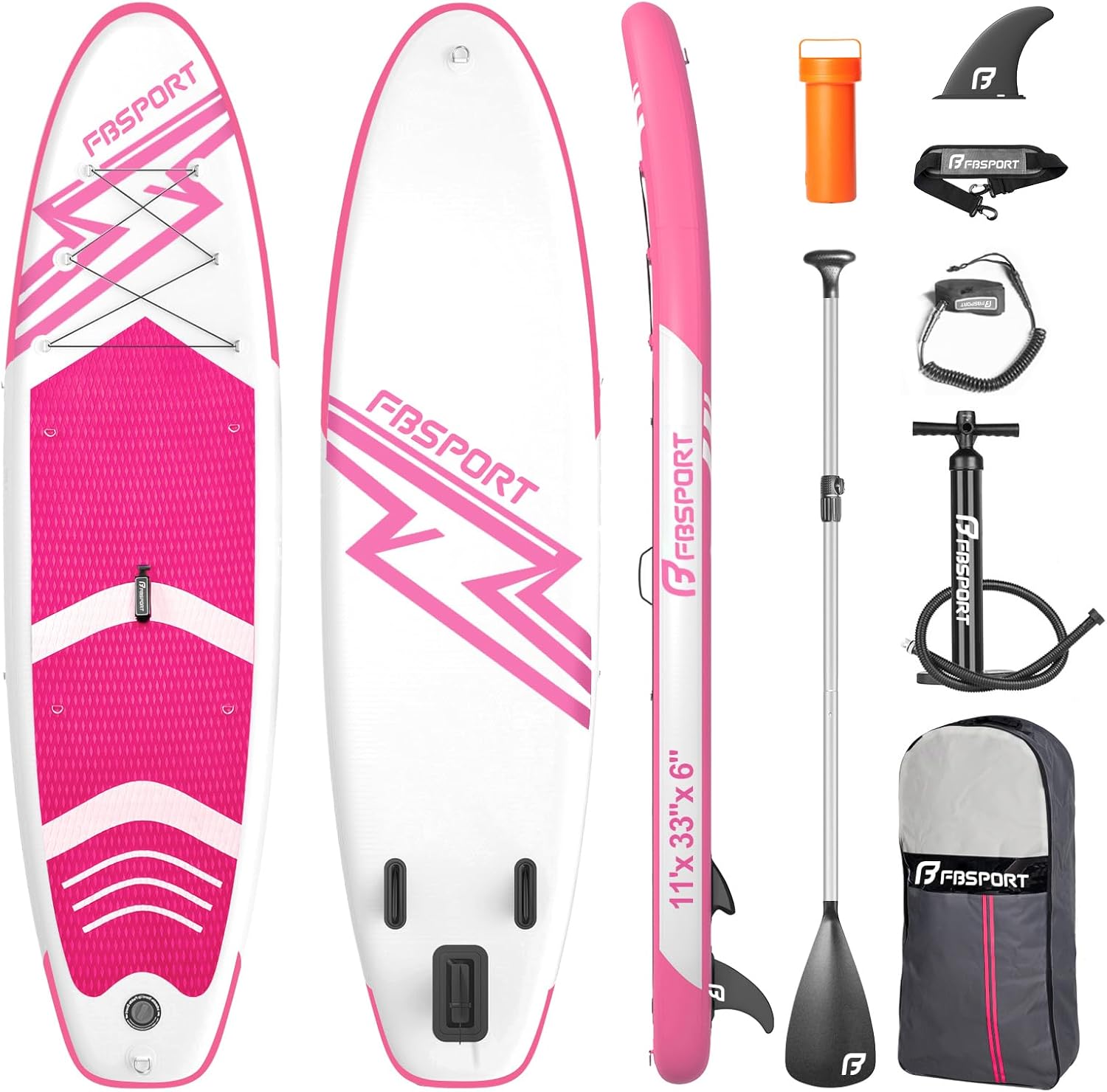 FBSPORT 11ft Premium Stand Up Paddle Board for Yoga & Surfing