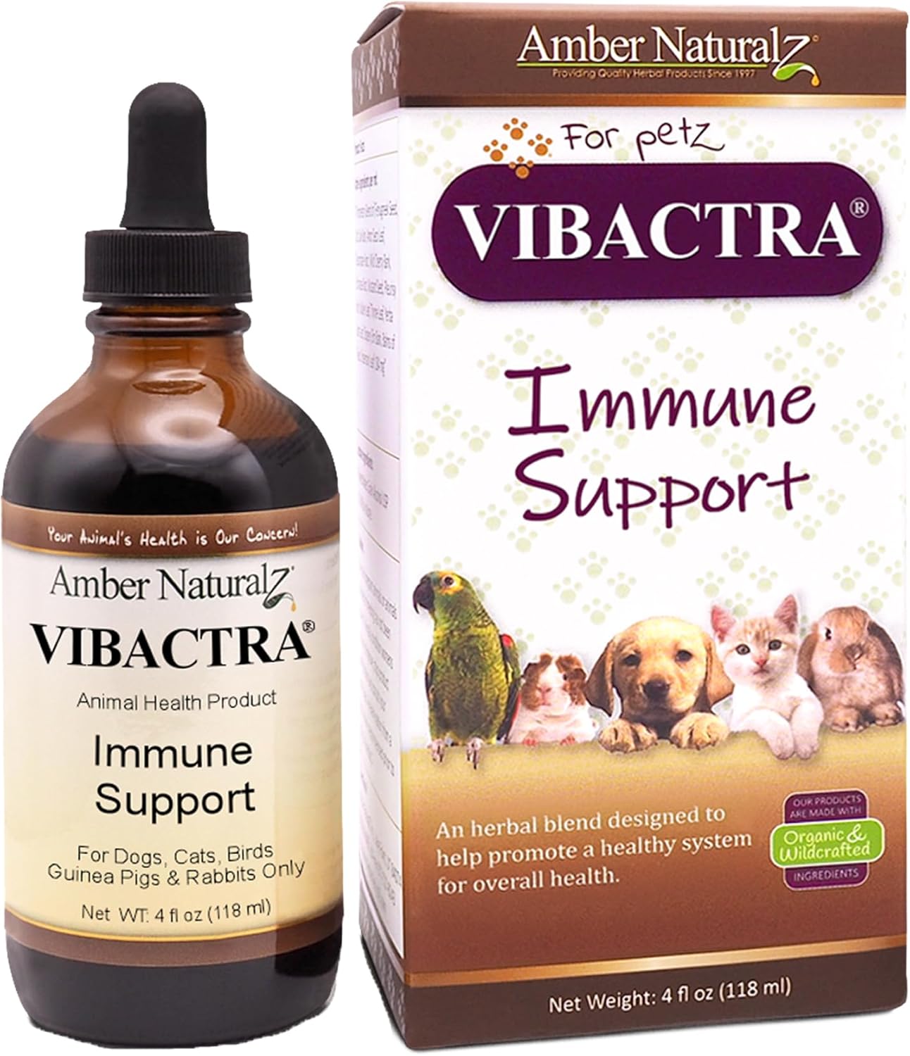 Vibactra Immune Support Herbal Supplement for Pets - 4oz