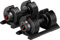 52LB Dumbbell Set with Tray for Workout Strength Training - Adjustable