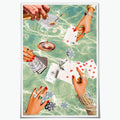 Retro Green Poker Poster - Y2K Aesthetic Art