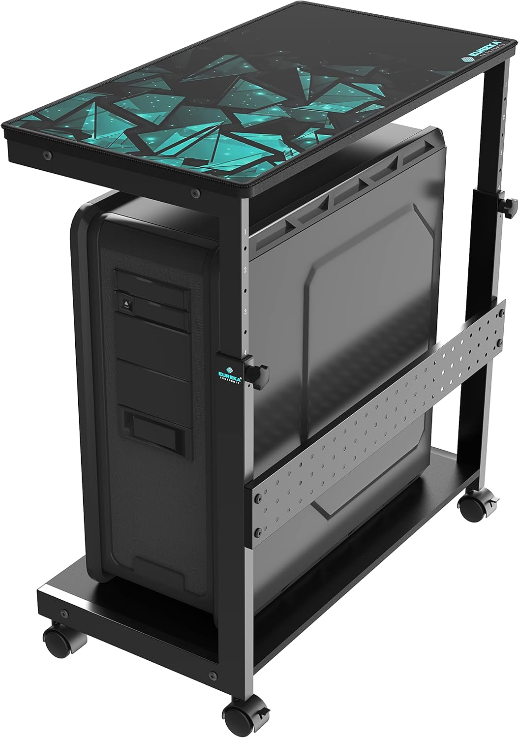EUREKA ERGONOMIC Mobile CPU Stand, Height Adjustable, Rolling Wheels
