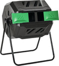 Tumbling Compost Bin Dual Chamber Rotating Composter - Efficient