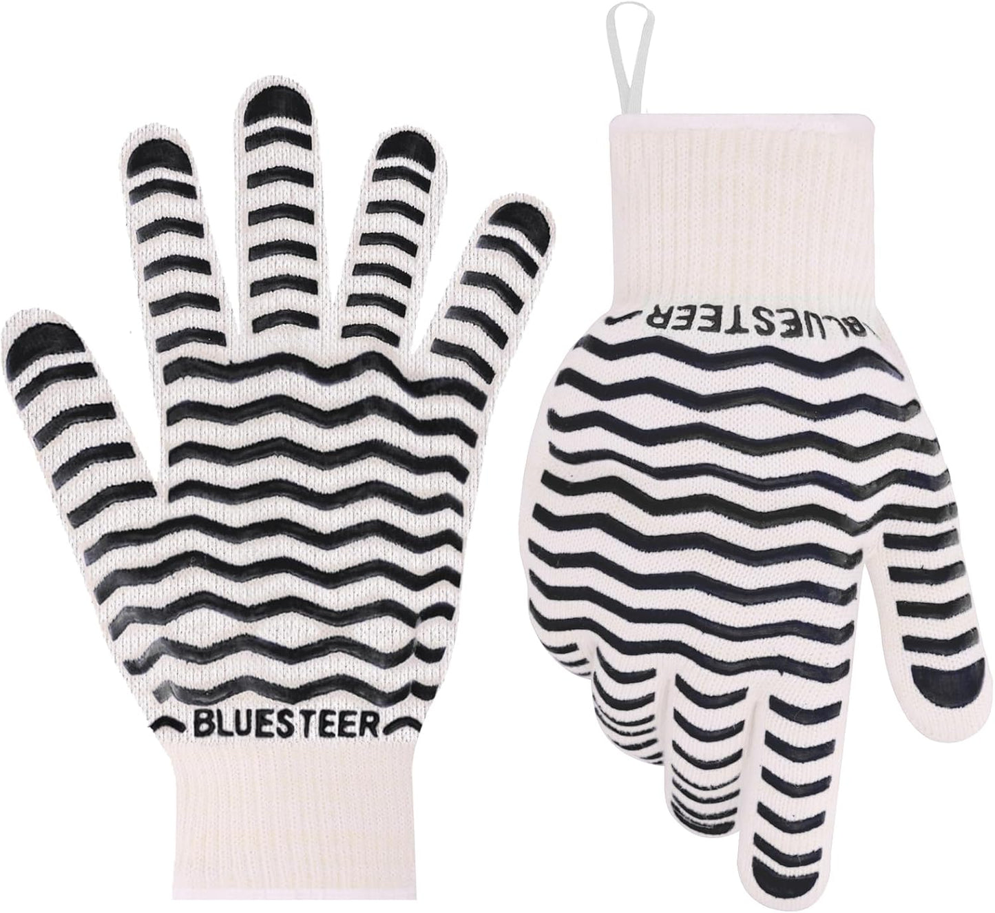 BLUESTEER 932F Grill Gloves: Heat Proof & Finger Control