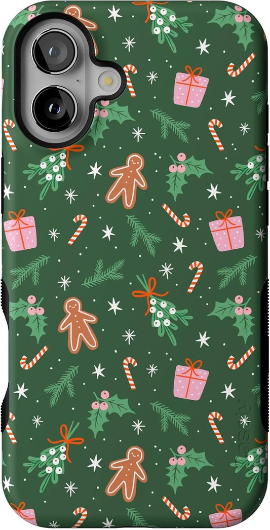 Casely iPhone 16 Plus Case - Ultra-Protective Gingerbread Design