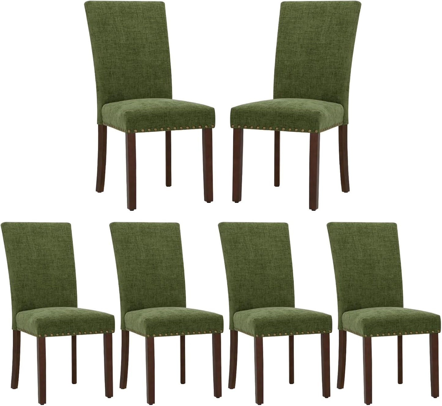 COLAMY Upholstered Parsons Dining Chairs Set of 6 for Comfort
