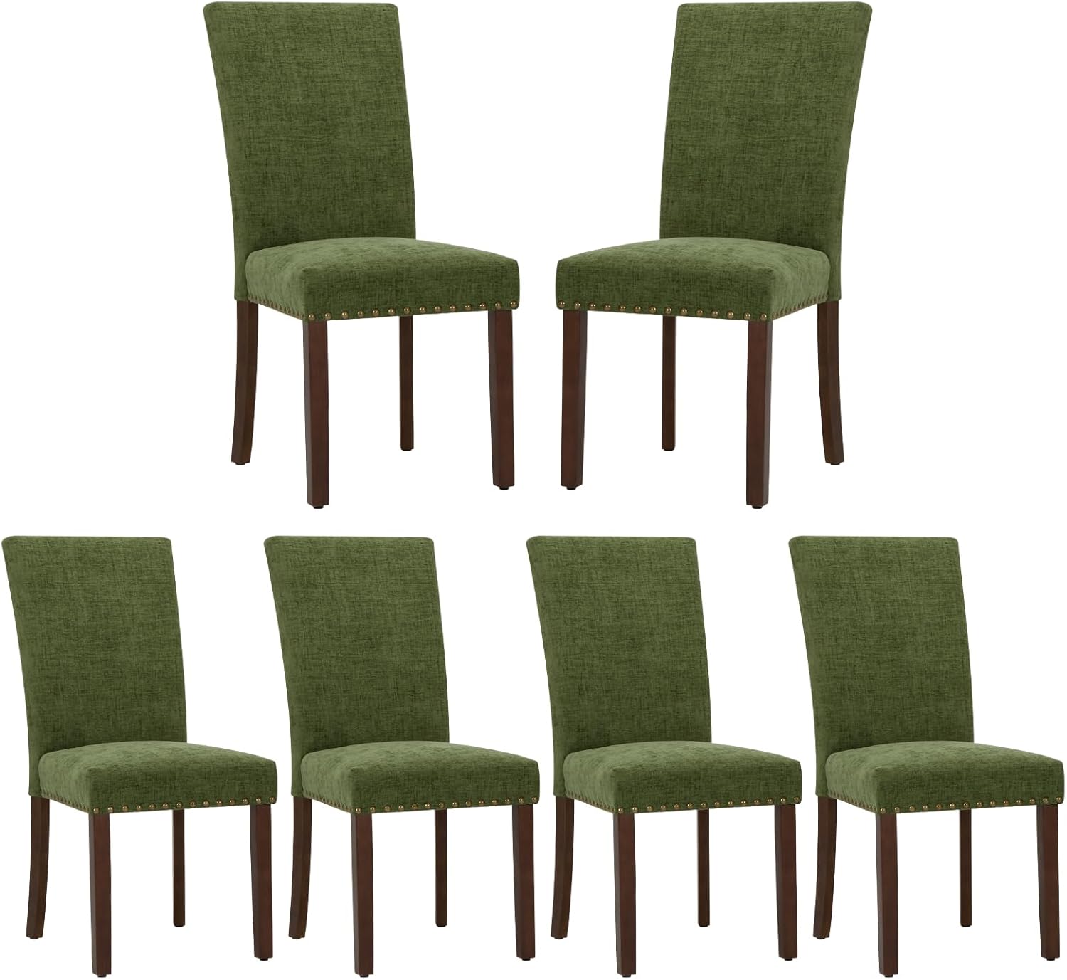 COLAMY Upholstered Parsons Dining Chairs Set of 6 for Comfort
