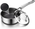 Sauce pan with lid 1.5 Quart Hybrid Nonstick Saucepan - Even Heat