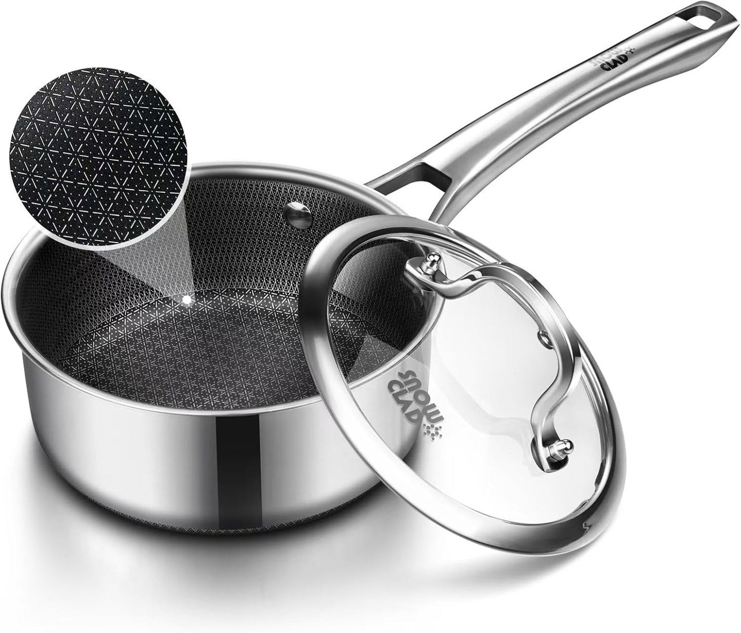1.5 Quart Hybrid Nonstick Sauce Pan Set for Versatile Cooking