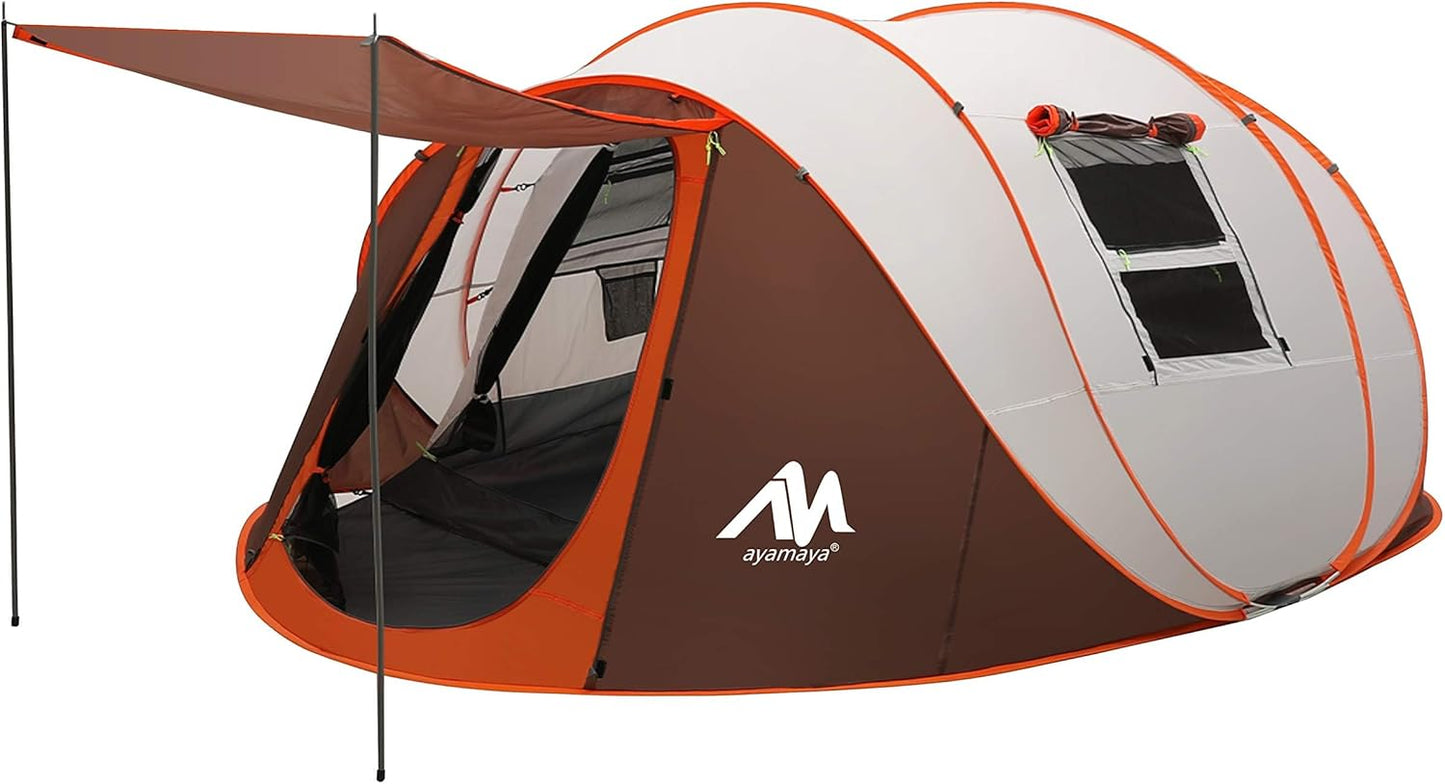 6 Person Easy Pop Up Tents for Camping - AYAMAYA Waterproof Tent