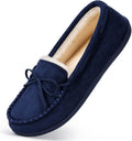 Women's Moccasins House Slippers Memory Foam - Soft Faux Fur Comfort