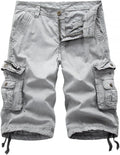 FOURSTEEDS Women's Cotton Loose Fit Zipper Multi-Pockets Twill Bermuda