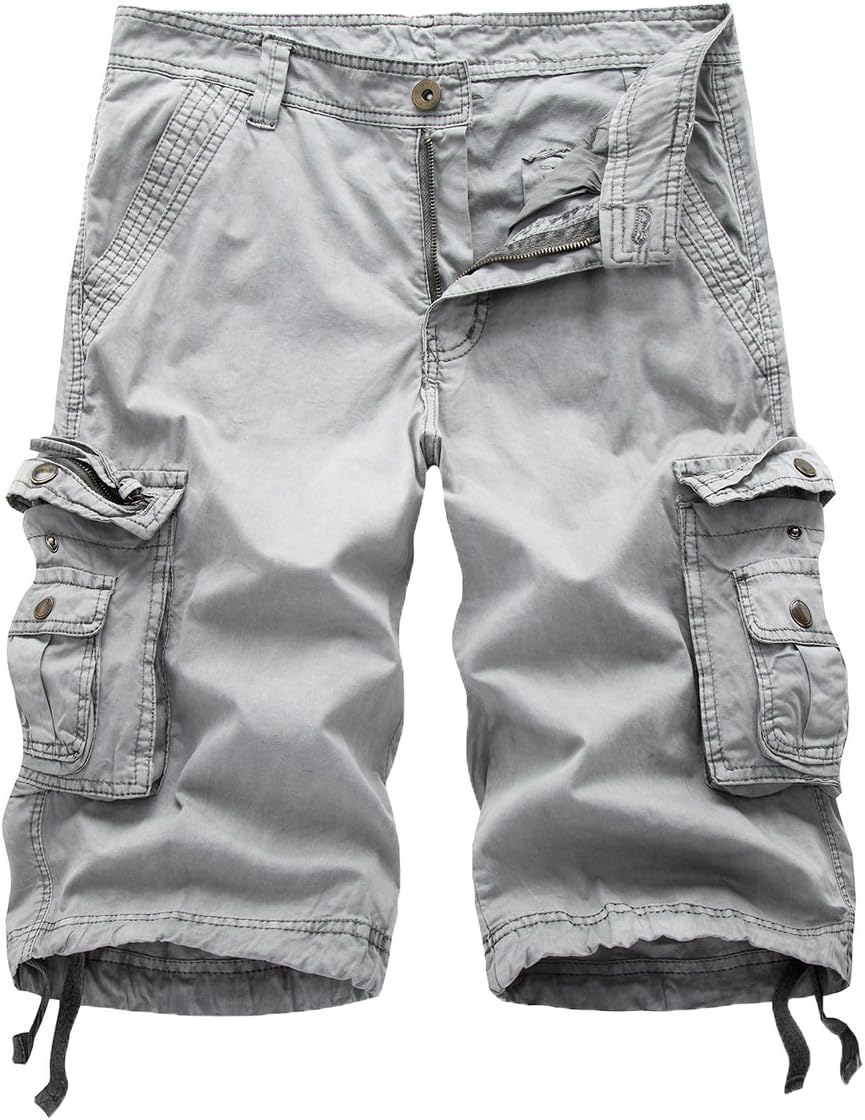 FOURSTEEDS Women's Cotton Loose Fit Cargo Shorts with Pockets