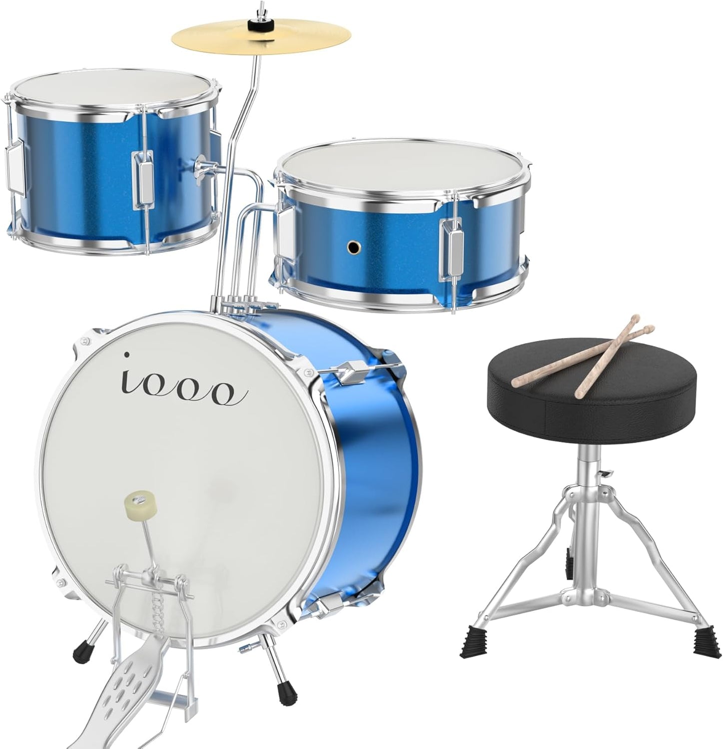 Beginner Drum Set for Kids, 3-Piece Junior Drums Kit