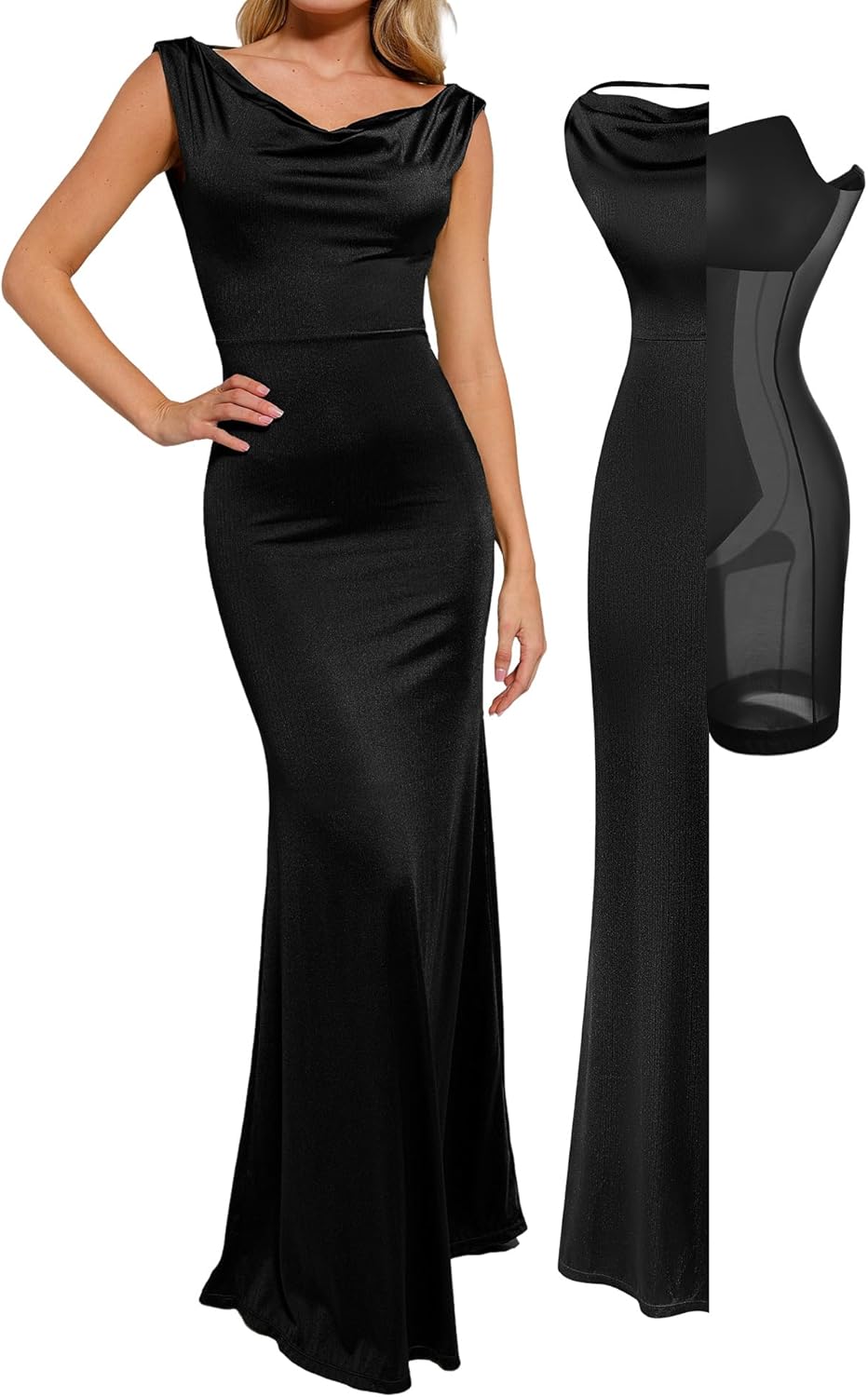 Popilush Women Shapewear Maxi Dress for Elegant Occasions