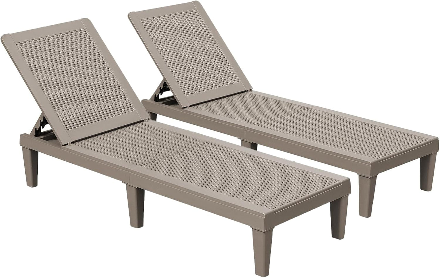 Devoko Outdoor Chaise Lounge Chair Set of 2 for Poolside Relaxation