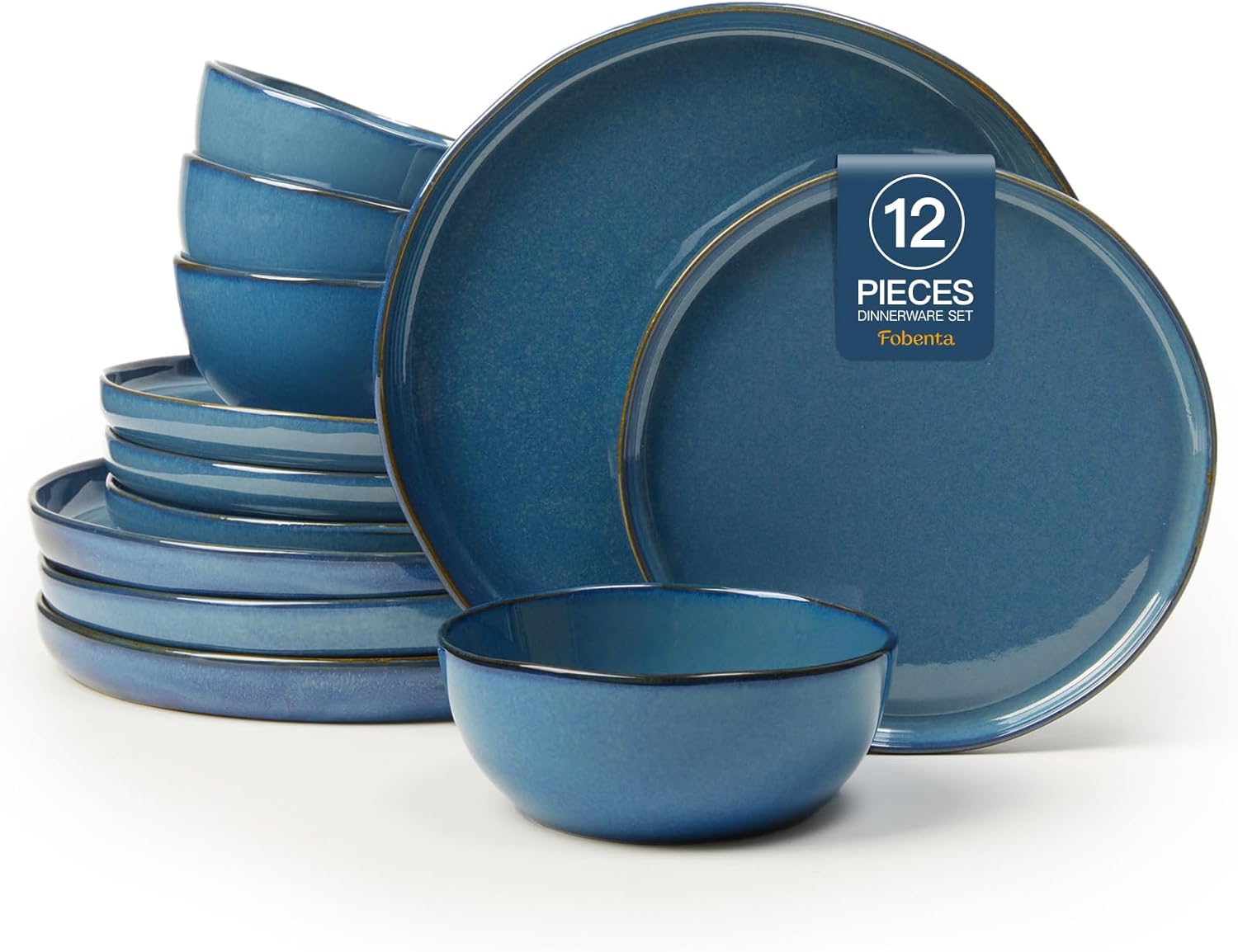 Ceramic Dinnerware Set for Stylish Gatherings - 12 Piece Set