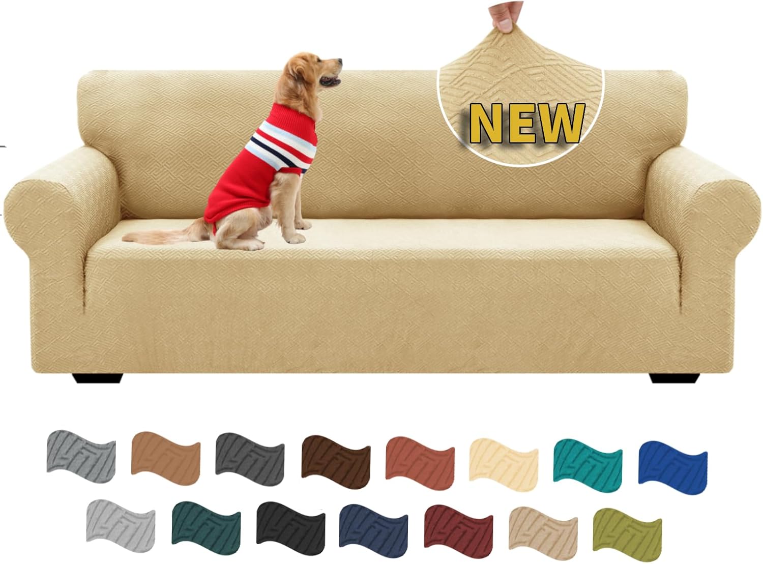 XINEAGE 2025 Couch Covers for 3 Cushion Sofa, Pet Friendly