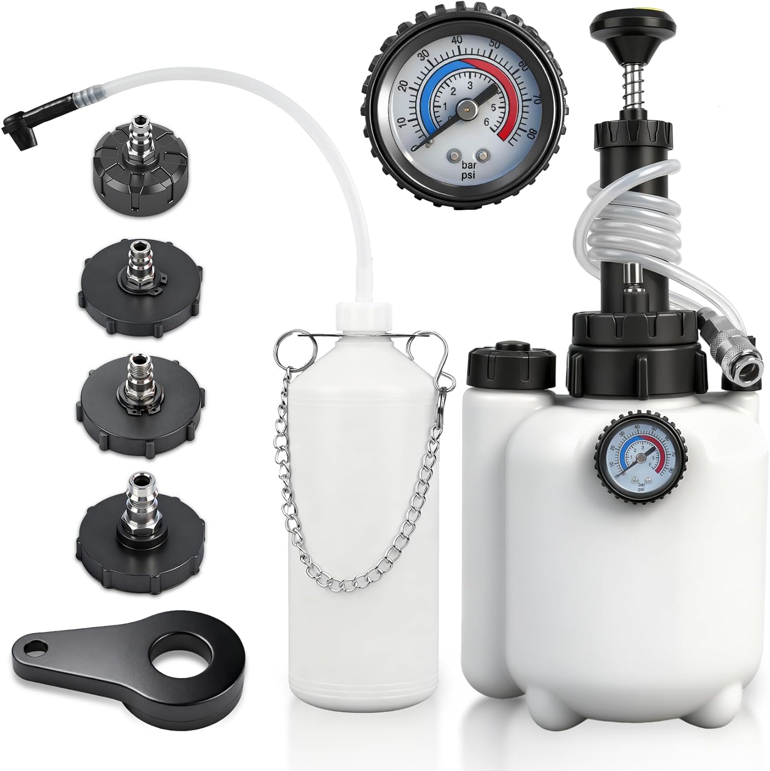 3L Brake Bleeding Kit with Pressure Gauge for Efficient Fluid Change