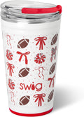 24oz Stackable Insulated Tumbler in Red + Grey - Party Cup