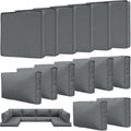 14 Pcs Outdoor Patio Cushion Covers - Waterproof, Non-Slip Set