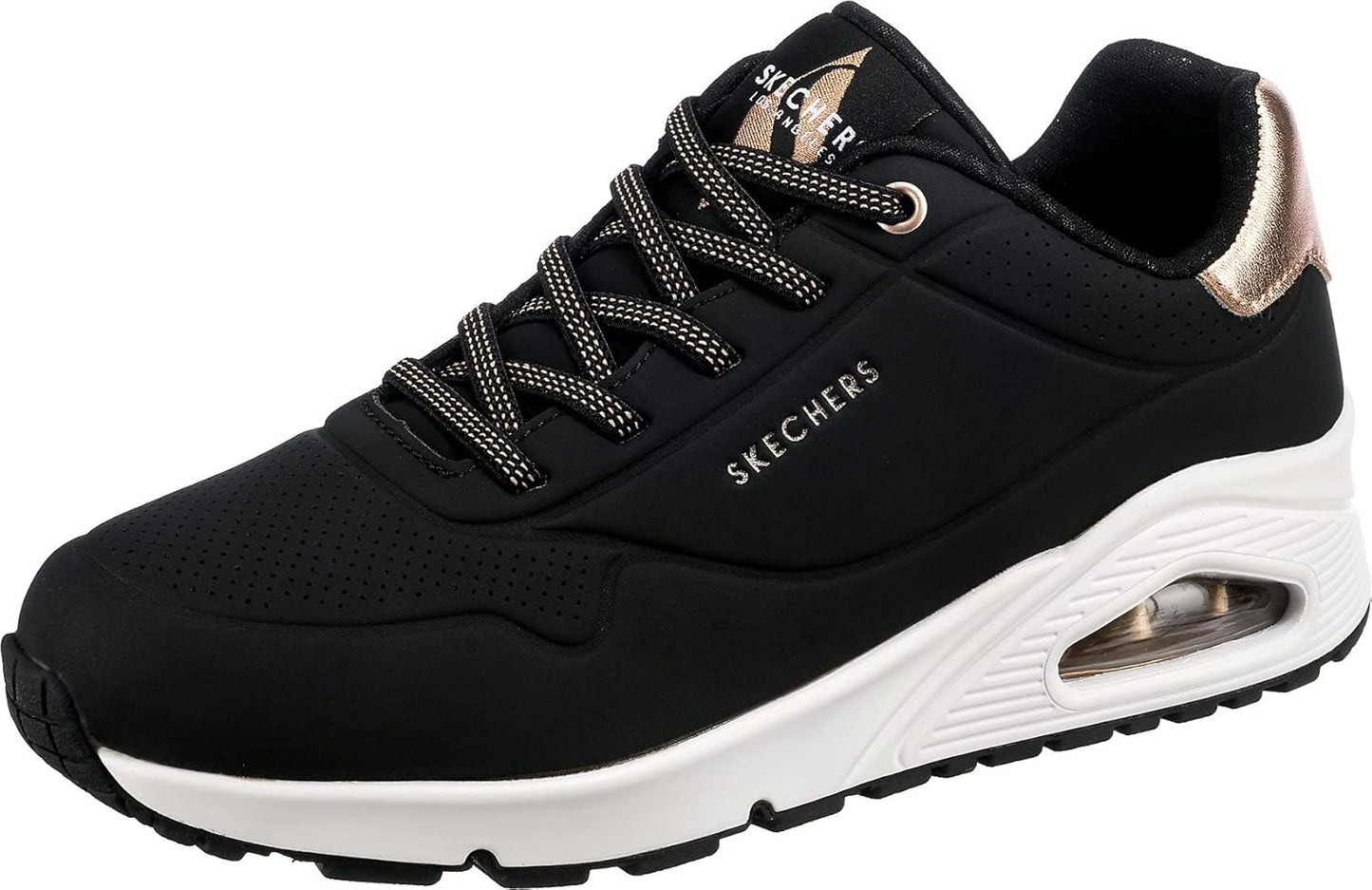 Skechers Women's Uno-Shimmer Away Wedge Slip-on Fashion Sneakers