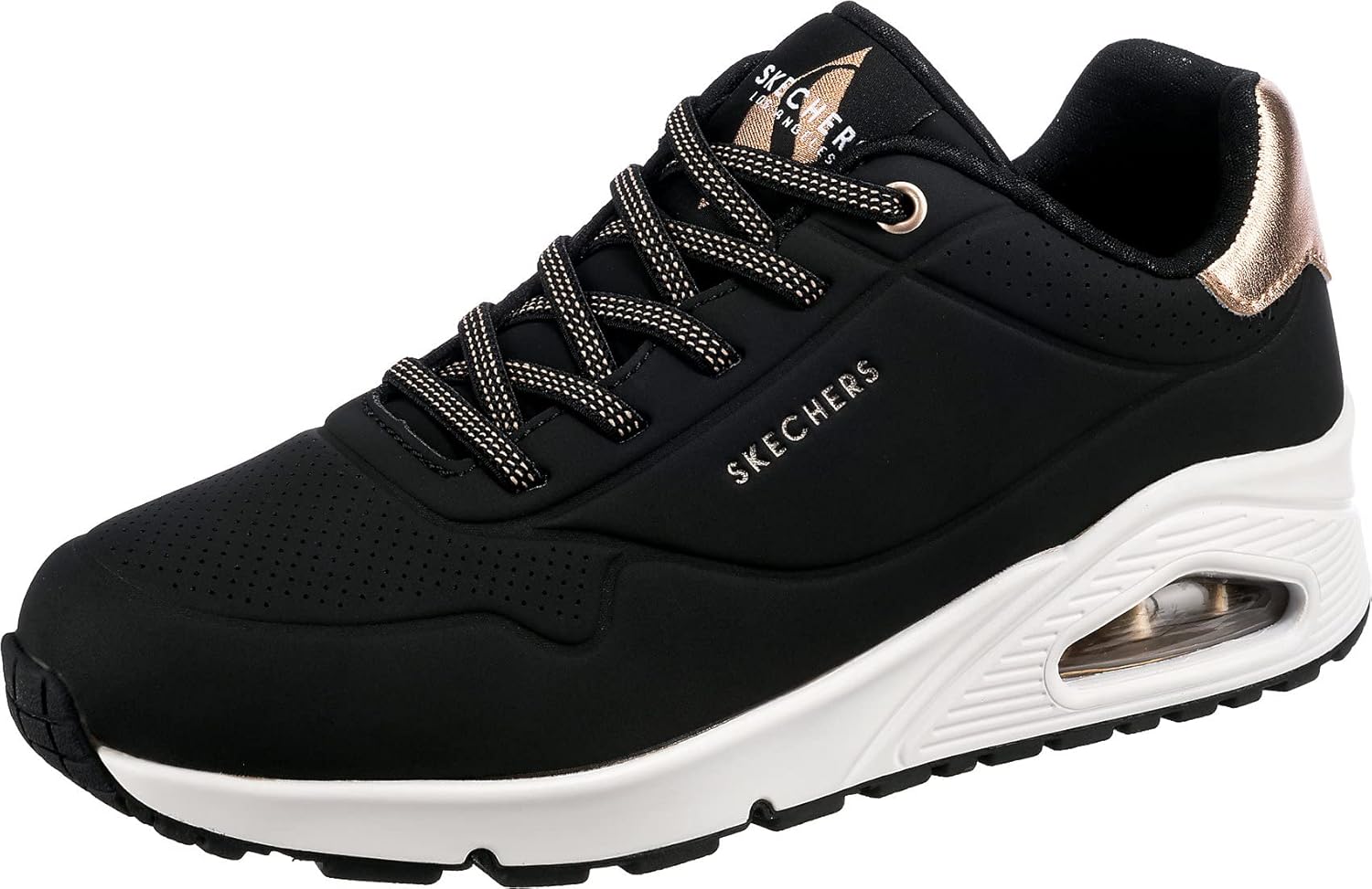 Skechers Women's Uno-Shimmer Away Wedge Slip-on Fashion Sneakers
