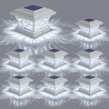 APONUO 4x4 Solar Post Cap Lights 8 Pack - Dual-Mode, Long Run Time