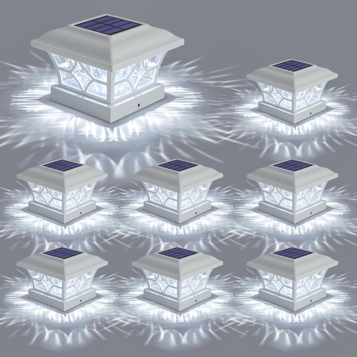 APONUO Solar Post Cap Lights - Versatile 4x4 and 6x6 Options
