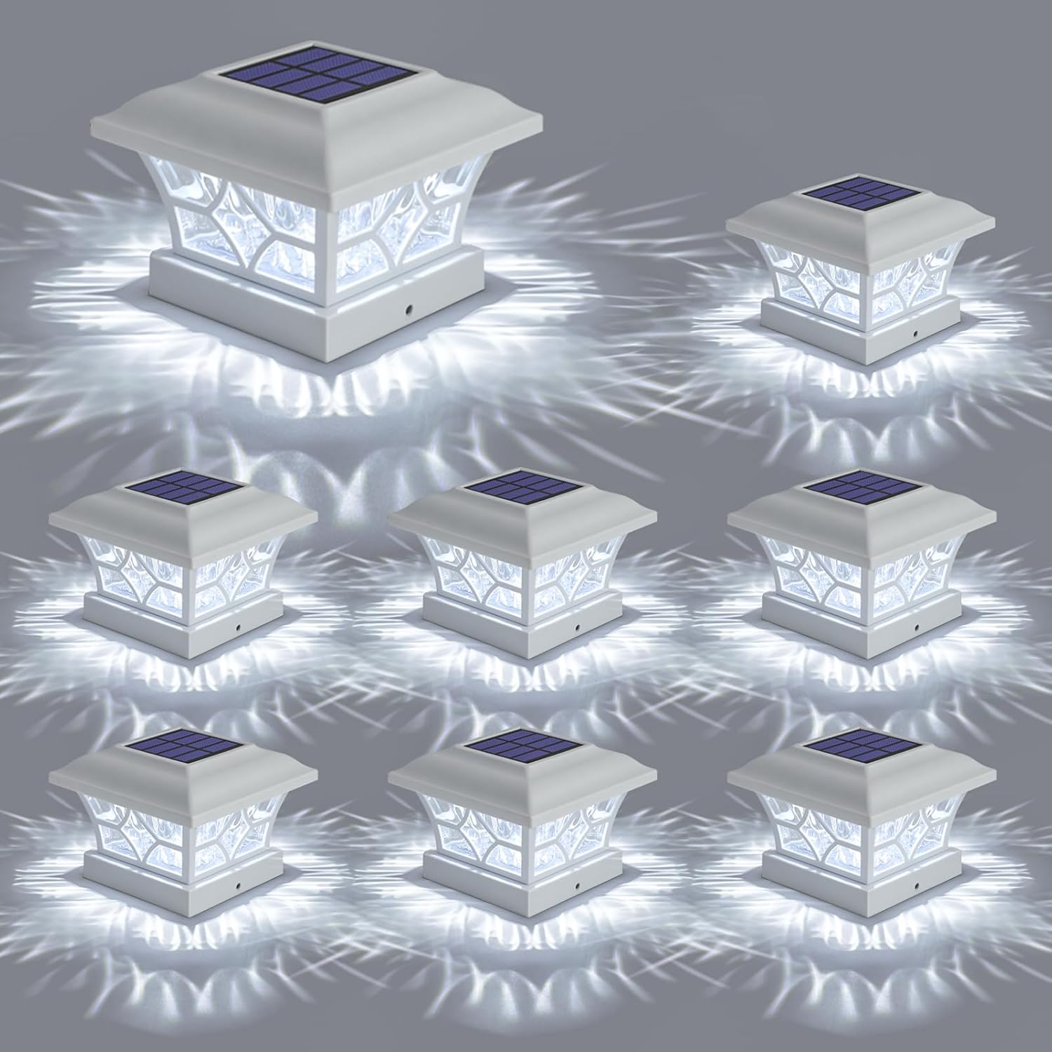 APONUO Solar Post Cap Lights - Versatile 4x4 and 6x6 Options