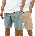 PLEPAN Men's Corduroy Summer Shorts for Beach and Casual Fun
