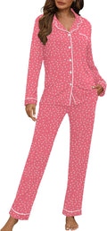 HNG Women's Long Sleeve Pajama Set for Cozy Sleepwear Comfort