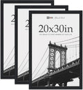 20x30 Poster Frame Black Oak - 3 Pack, Natural Textured Wood
