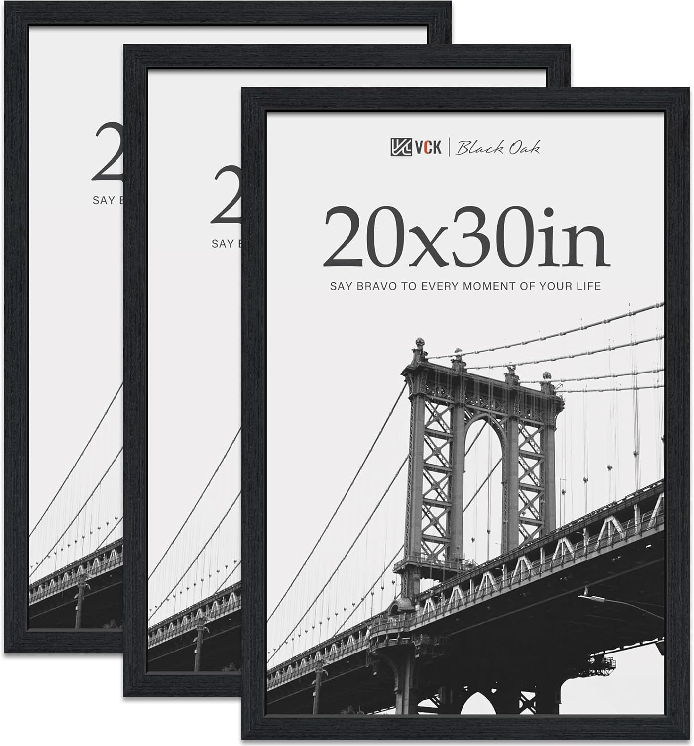 VCK 20x30 Poster Frame Black Oak - Elegant Solid Wood Design