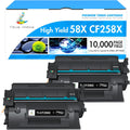 58X CF258X Toner Cartridge Black 2 Pack - High Yield Replacement