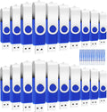 4GB USB Flash Drives 20 Pack - Bulk Swivel Thumb Drives (Blue)