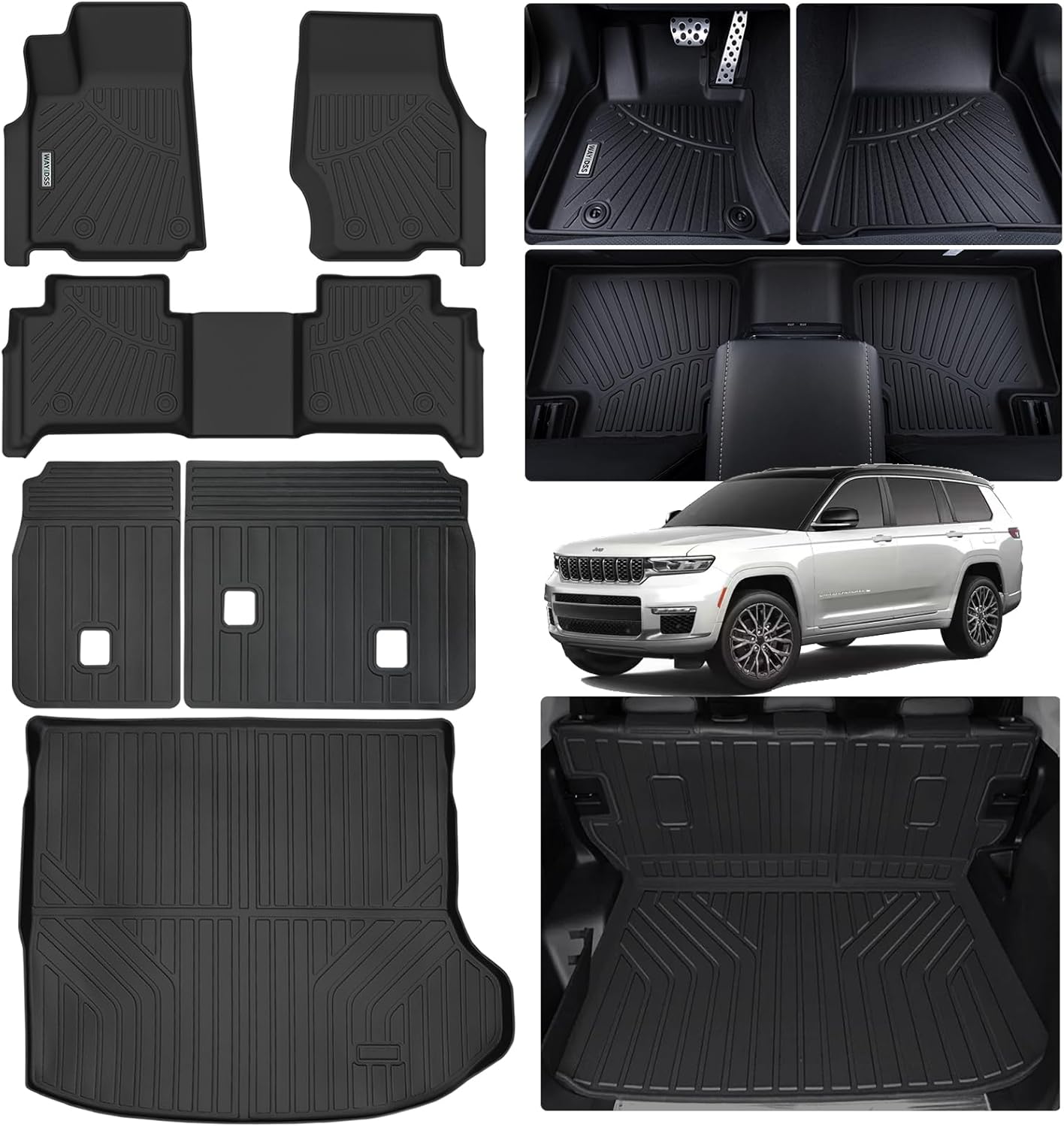Custom Fit Floor Mats & Trunk Mat for 2022-2025 Jeep Grand Cherokee