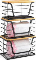 ALOCEO 3 Pack Stackable Storage Bins with Lids - Space Saving